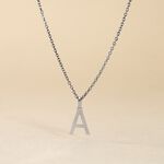 Pendentif Ionia Lettre Or Blanc - Pendentifs Famille | Marc Orian