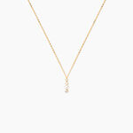 Collier Or Jaune Audrea Perle De Culture Oxydes De Zirconium - Colliers avec pierres Enfant | Marc Orian