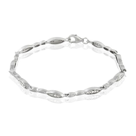 Bracelet Evy Argent Blanc Oxyde De Zirconium - Bracelets cha&icirc;nes Femme | Marc Orian