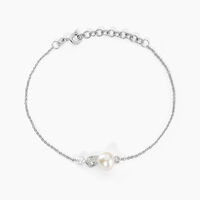 Bracelet Dua Argent Blanc Perle De Culture Oxyde De Zirconium