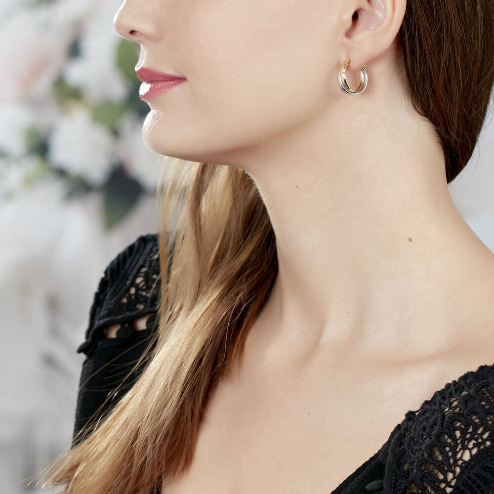 Créoles Kiara Or Bicolore - Créoles Femme | Marc Orian