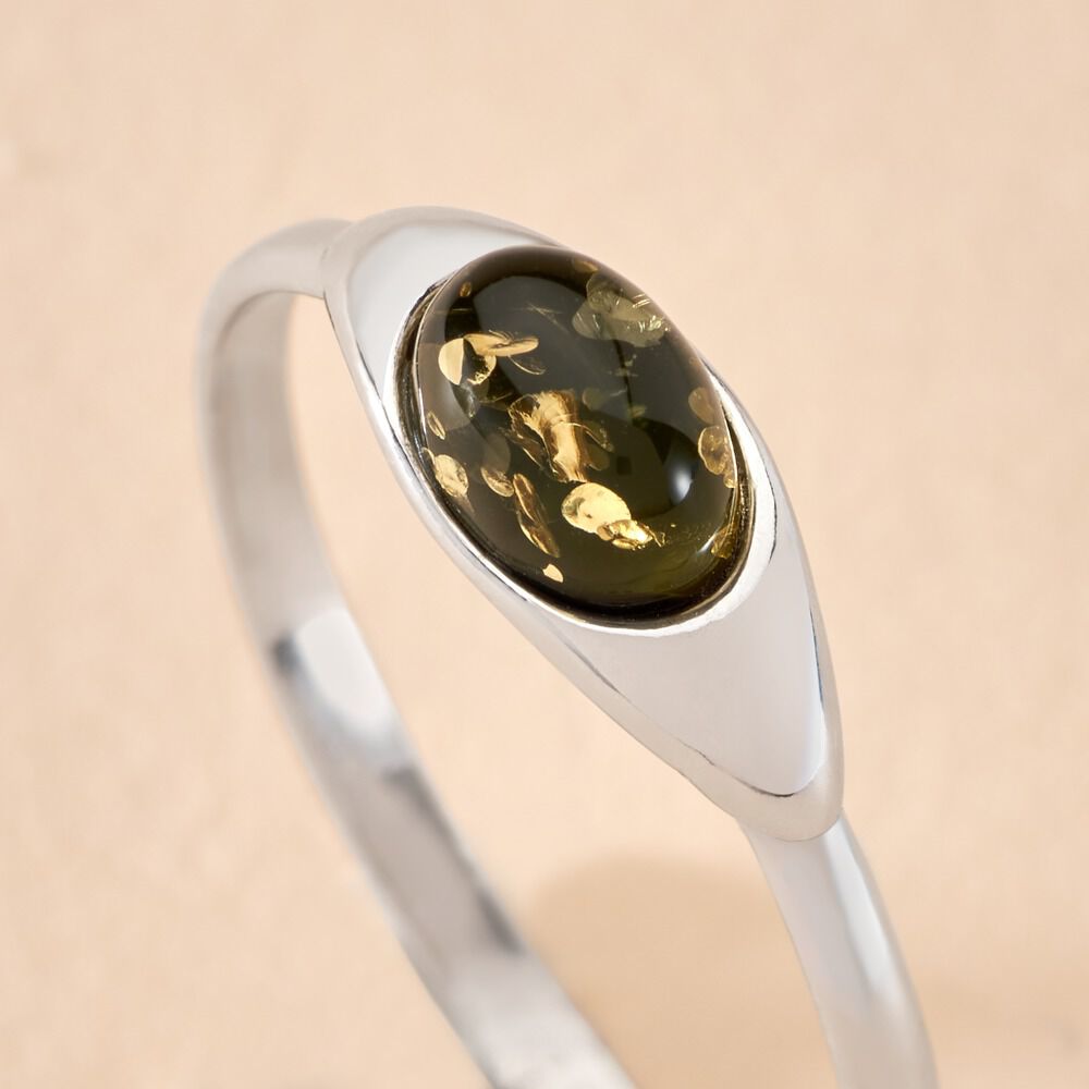 Bague Marquita Argent Blanc Ambre - Bijoux fantaisie Femme | Marc Orian