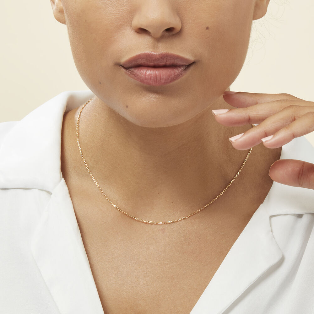 Chaîne Igoa Maille Forçat Diamantee Or Jaune - Chaines Femme | Marc Orian