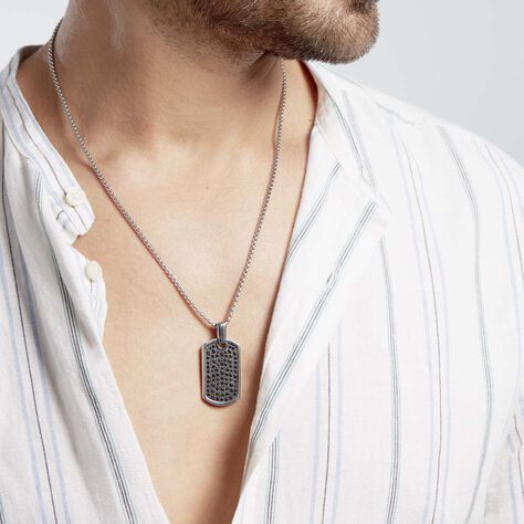 Collier Acier Blanc Sonad Oxydes De Zirconium - Colliers Homme | Marc Orian