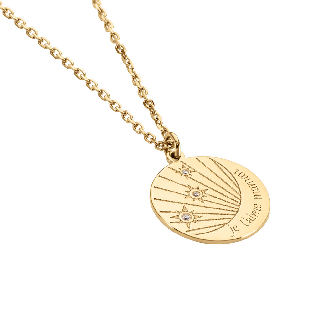 Collier Amai Plaqu&eacute; Or Jaune Oxyde De Zirconium - Colliers avec pierres Femme | Marc Orian