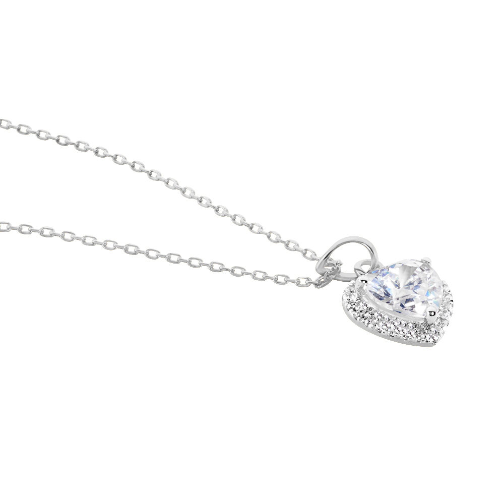 Collier Dari Or Blanc Oxyde De Zirconium - Colliers avec pierres Femme | Marc Orian