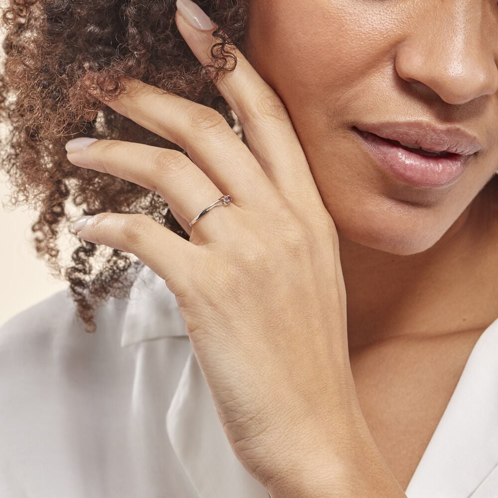 Bague Veroucha Or Blanc Amethyste - Bagues pierres fines Femme | Marc Orian