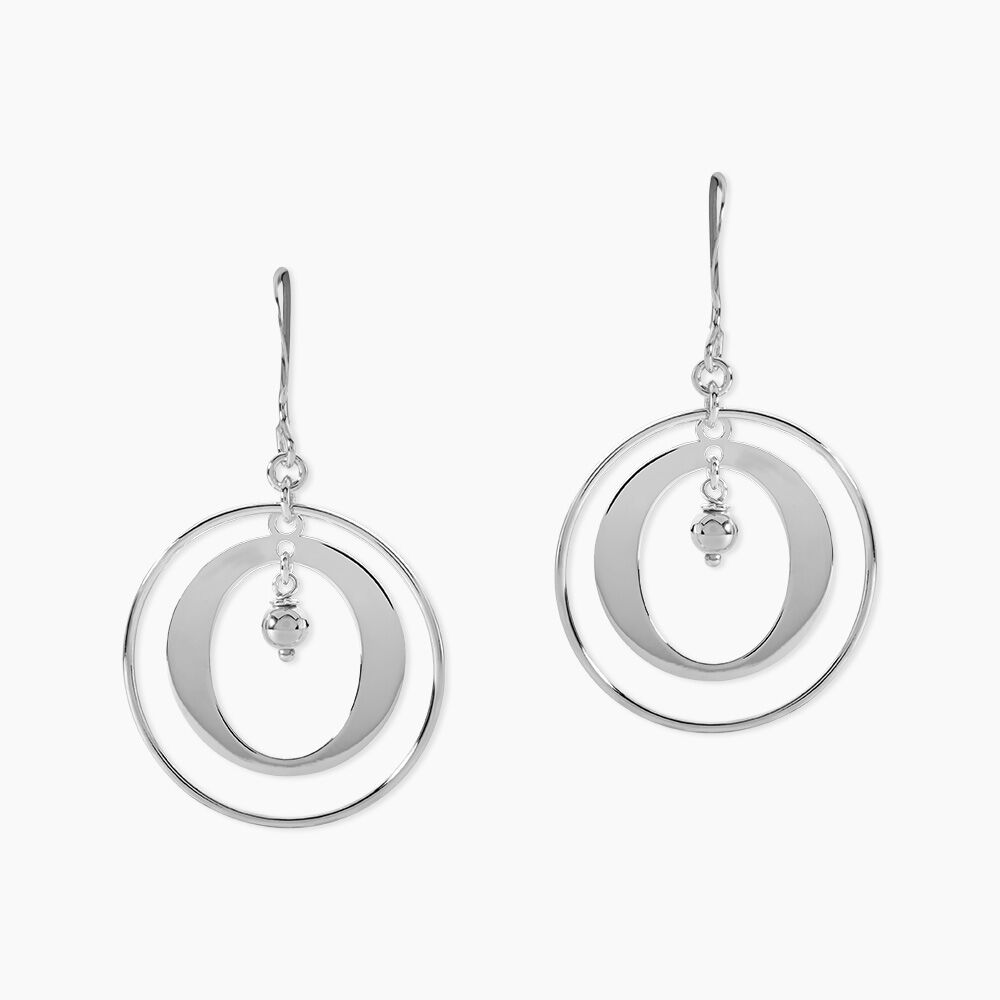 Boucles D'oreilles Pendantes Katy Argent Blanc - Boucles d'oreilles pampille Femme | Marc Orian