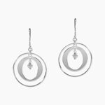 Boucles D'oreilles Pendantes Katy Argent Blanc - Boucles d'oreilles pampille Femme | Marc Orian