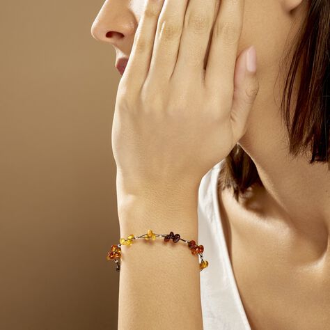 Bracelet Argent Blanc Helier Ambres - Bracelets fantaisie Femme | Marc Orian