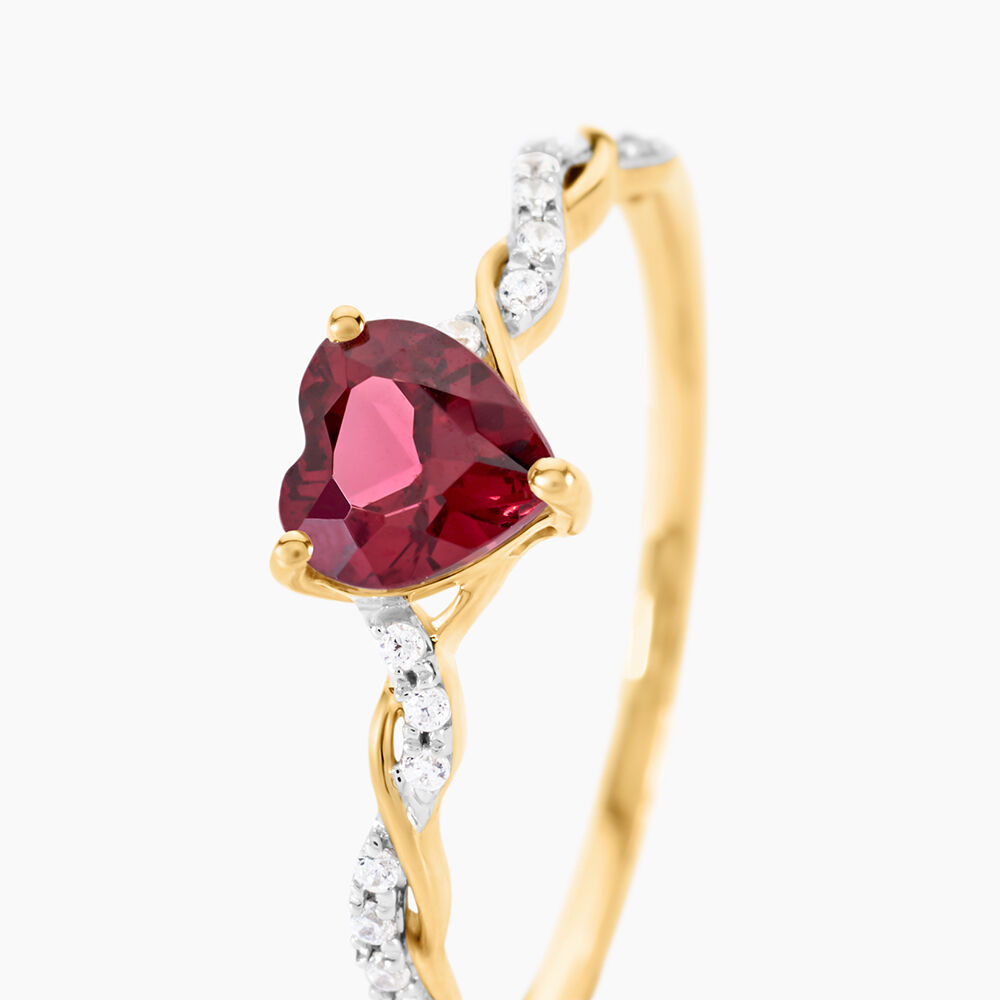 Bague Mathilde Or Jaune Rhodolite Oxyde De Zirconium - Bagues de promesse Femme | Marc Orian