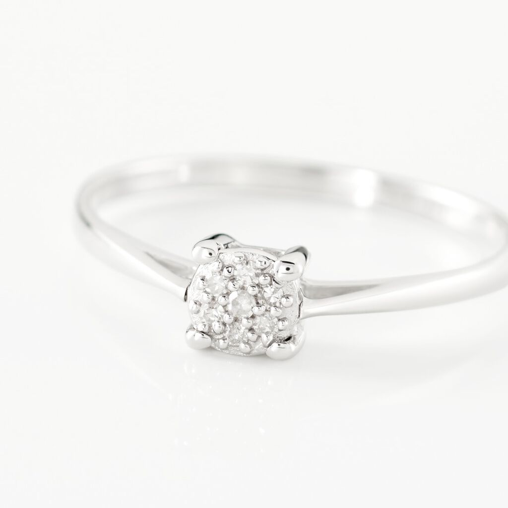 Bague Sandrine Or Blanc Diamant - Parure de mariage Femme | Marc Orian