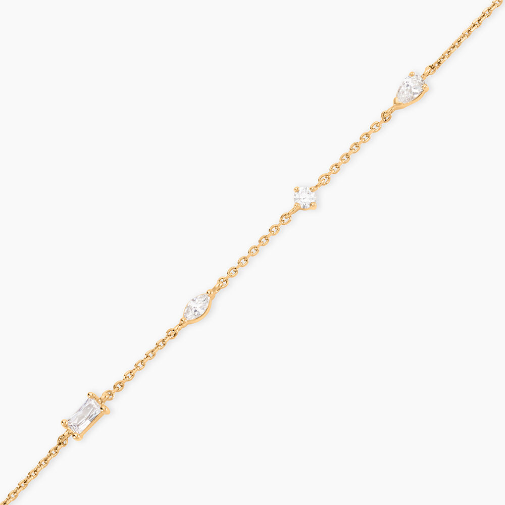 Bracelet Scintillante Plaque Or Jaune Oxyde De Zirconium - Bracelets fantaisie Femme | Marc Orian