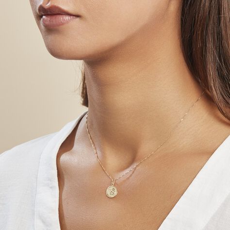 Pendentif Ange Rond Sable Or Jaune - Pendentifs Famille | Marc Orian