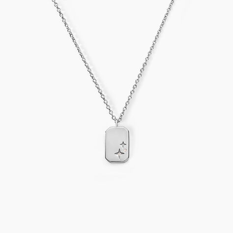 Collier Youna Argent Blanc Oxyde De Zirconium - Colliers avec pierres Femme | Marc Orian