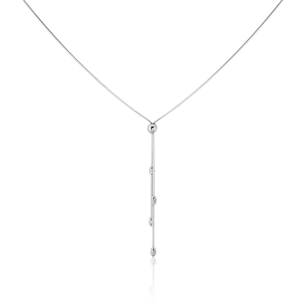 Collier Linda Argent Blanc - Colliers fantaisie Femme | Marc Orian