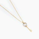Collier Key Or Jaune Diamant - Colliers avec pierres Femme | Marc Orian