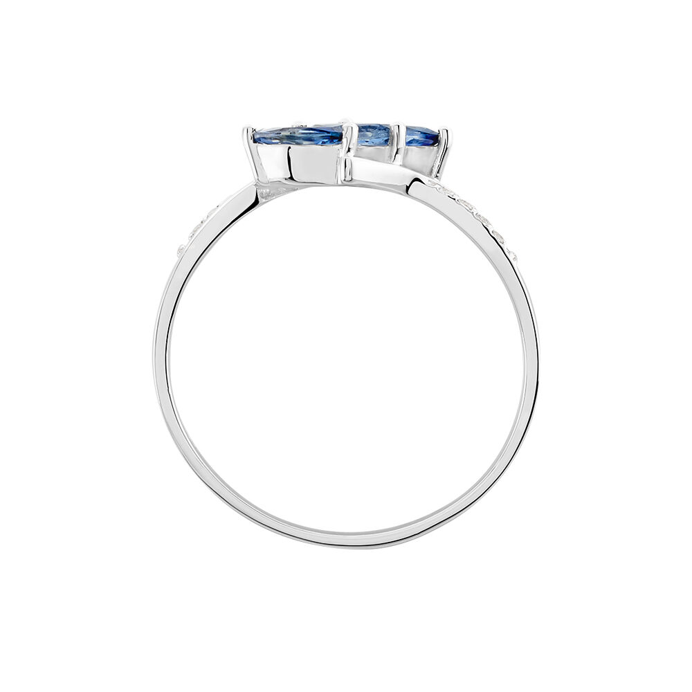Bague Anisse Or Blanc Saphir Diamant - Bagues vintage Femme | Marc Orian
