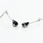 Boucles D'oreilles Pendantes Pluie D'Eclat Or Blanc Saphir - Boucles d'oreilles mariage Femme | Marc Orian