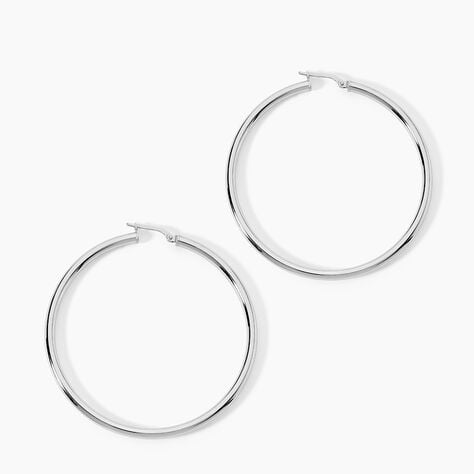 Cr&eacute;oles Argent Blanc Anne - Cr&eacute;oles Femme | Marc Orian