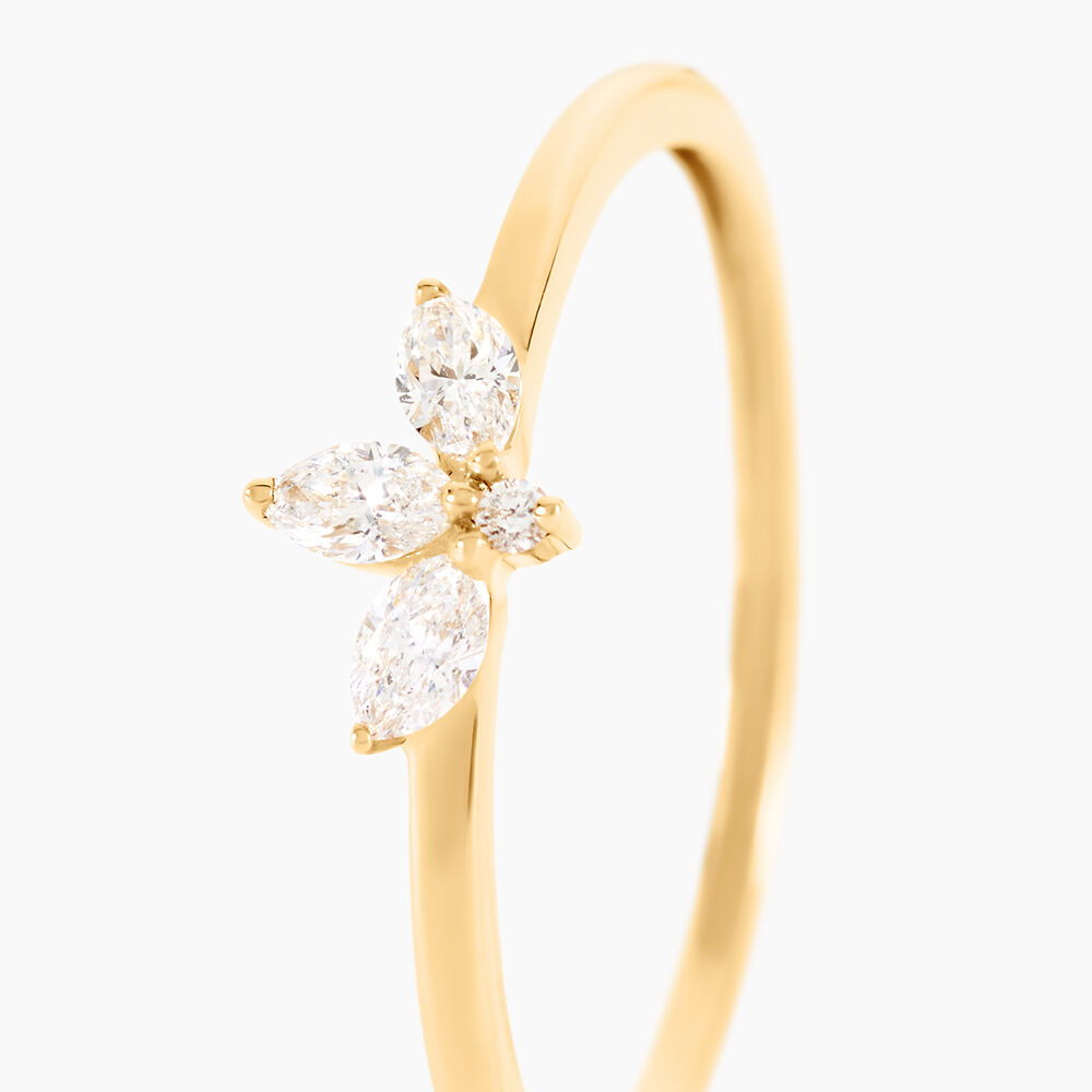 Bague Vasilica Or Jaune Diamant Synth&eacute;tique - Bagues avec pierre Femme | Marc Orian