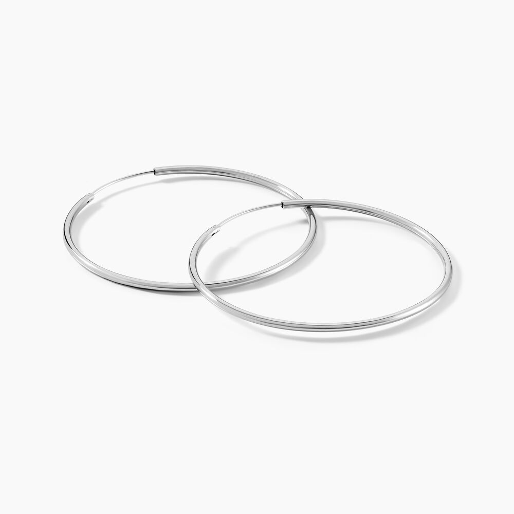 Créoles Argent Blanc Olympia - Créoles Femme | Marc Orian