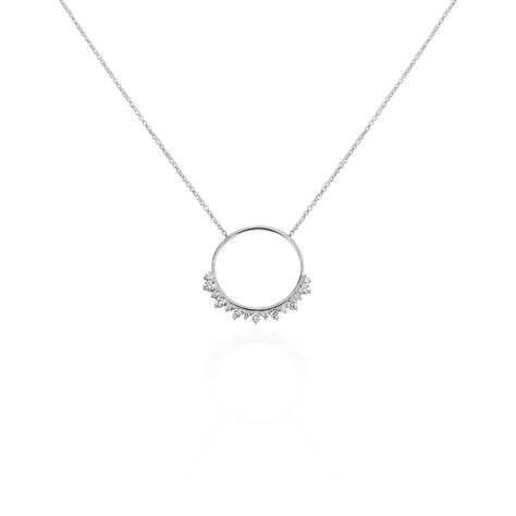 Collier Camil Argent Blanc Oxyde De Zirconium - Colliers avec pierres Femme | Marc Orian