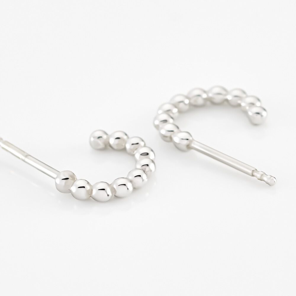 Créoles Aika Argent Blanc - Créoles Femme | Marc Orian