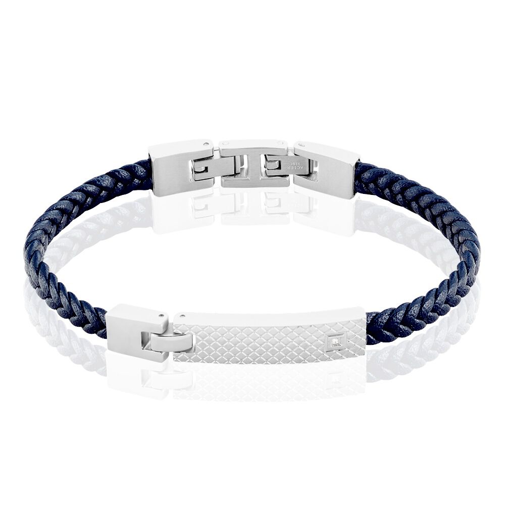 Bracelet Phebus Him Acier Blanc Diamant - Bracelets cuir Homme | Marc Orian