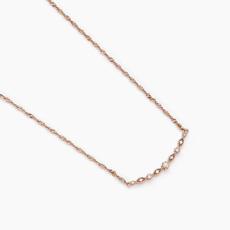 Collier Eugenie Argent Rose Oxyde De Zirconium - Colliers avec pierres Femme | Marc Orian