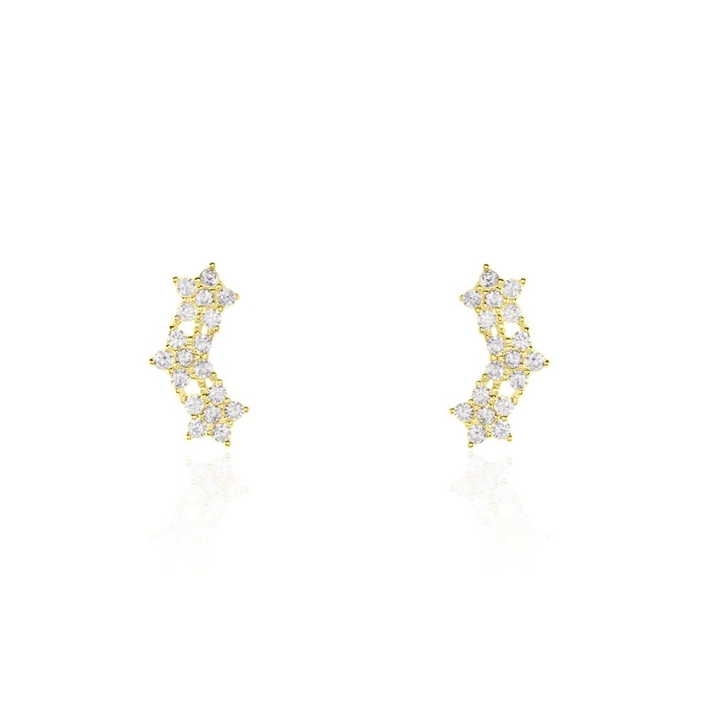 Boucles D'oreilles Puces Or Jaune Youssa Oxydes De Zirconium - Puces Femme | Marc Orian