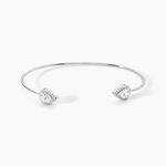 Bracelet Jonc Maddie Argent Blanc Oxyde De Zirconium - Bracelets joncs Femme | Marc Orian