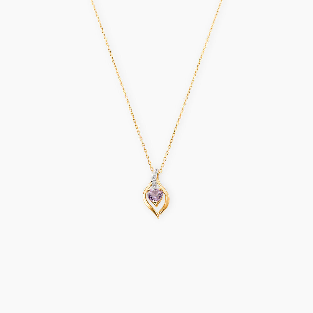 Bague Silucia Or Jaune Amethyste Et Oxyde De Zirconium - Colliers avec pierres Femme | Marc Orian