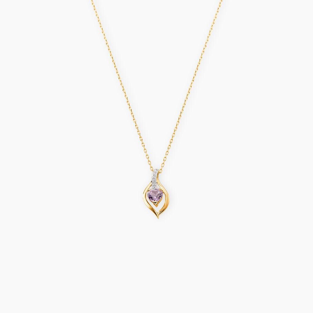 Bague Silucia Or Jaune Amethyste Et Oxyde De Zirconium - Colliers avec pierres Femme | Marc Orian