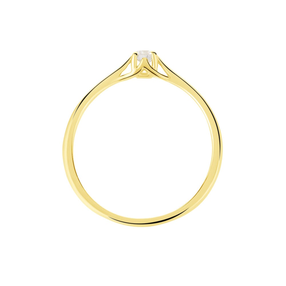Bague Solitaire Or Jaune Solenia Diamant - Parures de mariage Femme | Marc Orian