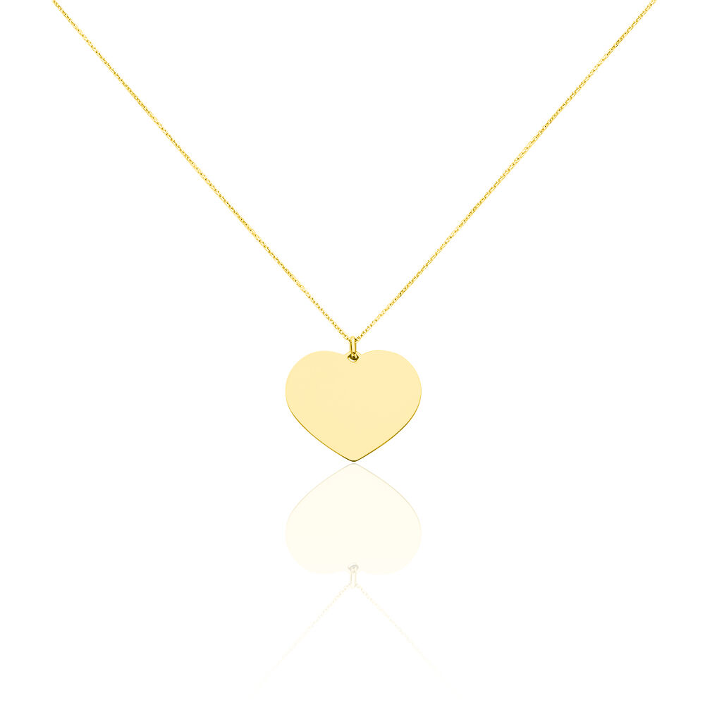 Collier Coeur Gravable Or Jaune - Bijoux personnalis&eacute;s Femme | Marc Orian
