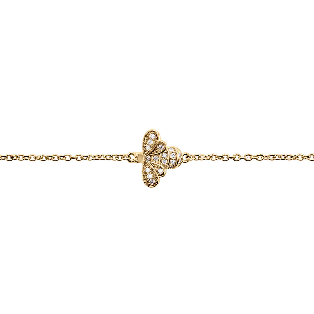 Bracelet Abelha Plaqué Or Jaune Oxyde De Zirconium - Bracelets chaînes Femme | Marc Orian