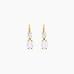 Boucles D'oreilles Pendantes Gulbeyaz Or Jaune Oxyde De Zirconium - Pendantes Femme | Marc Orian