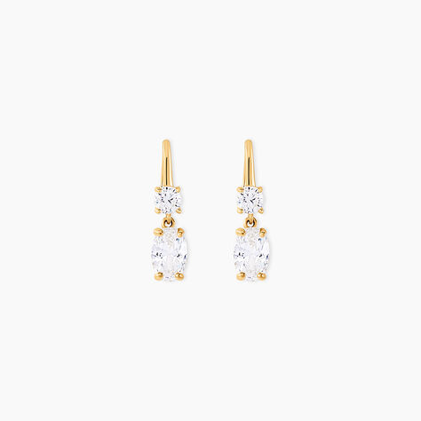 Boucles D'oreilles Pendantes Gulbeyaz Or Jaune Oxyde De Zirconium - Pendantes Femme | Marc Orian