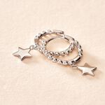 Cr&eacute;oles Taara Argent Blanc - Boucles d'oreilles pampille Femme | Marc Orian