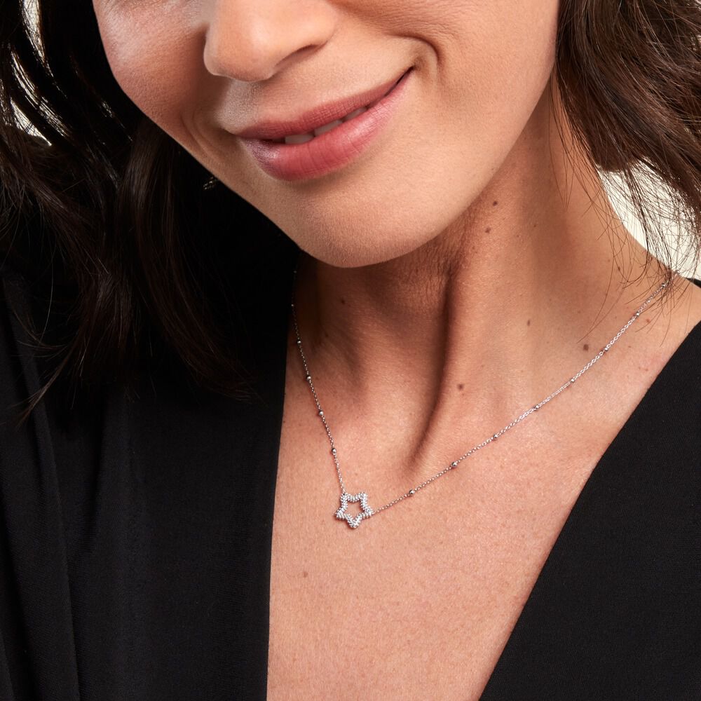 Collier Aella Argent Blanc - Colliers Femme | Marc Orian