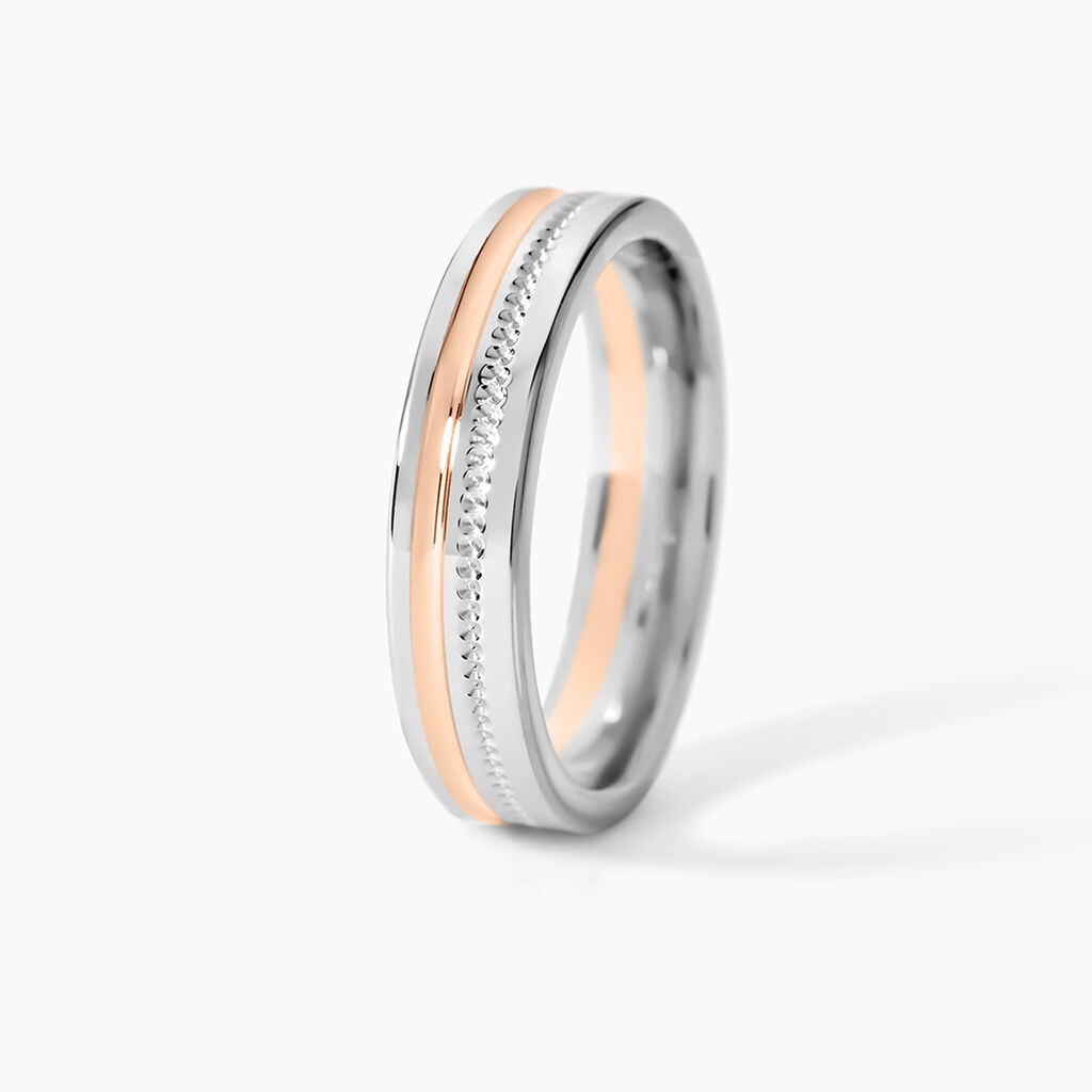 Alliance Viktorina Ruban Plat Or Bicolore - Alliances duo Unisex | Marc Orian