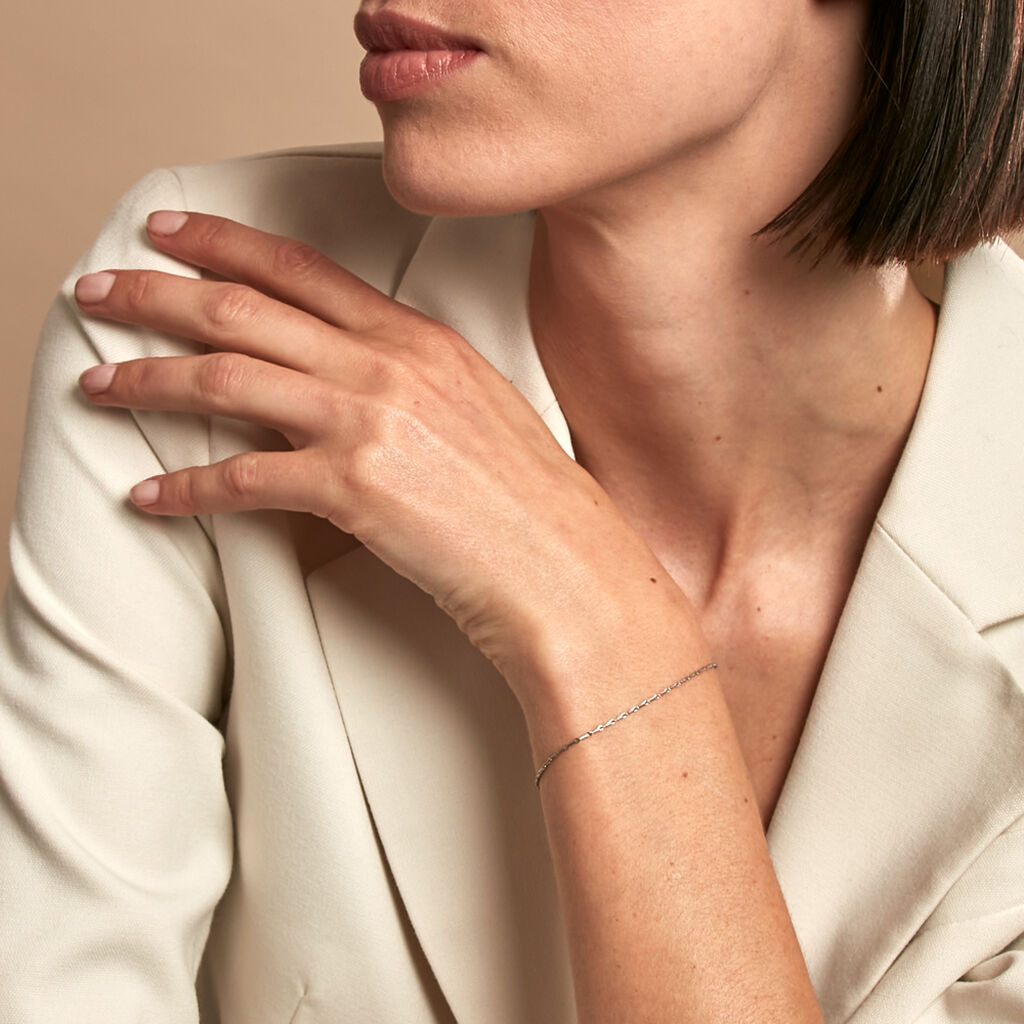 Bracelet Ylsa Argent Blanc - Bracelets fantaisie Femme | Marc Orian