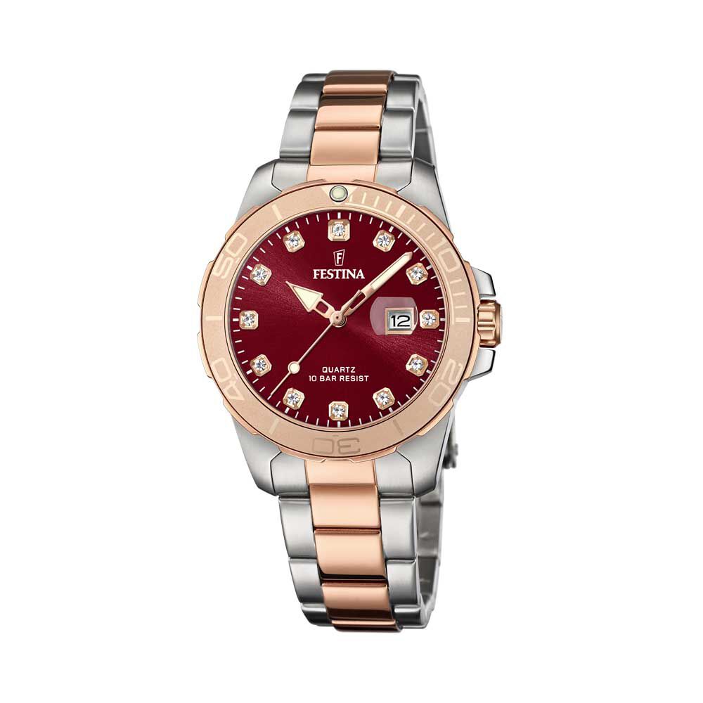 FESTINA MADEMOISELLE F20496/1 MONTRE BRACELET EN ACIER ROUGE, FEMME