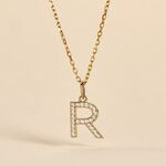Pendentif Lettre R Or Jaune Oxyde - Pendentifs Famille | Marc Orian