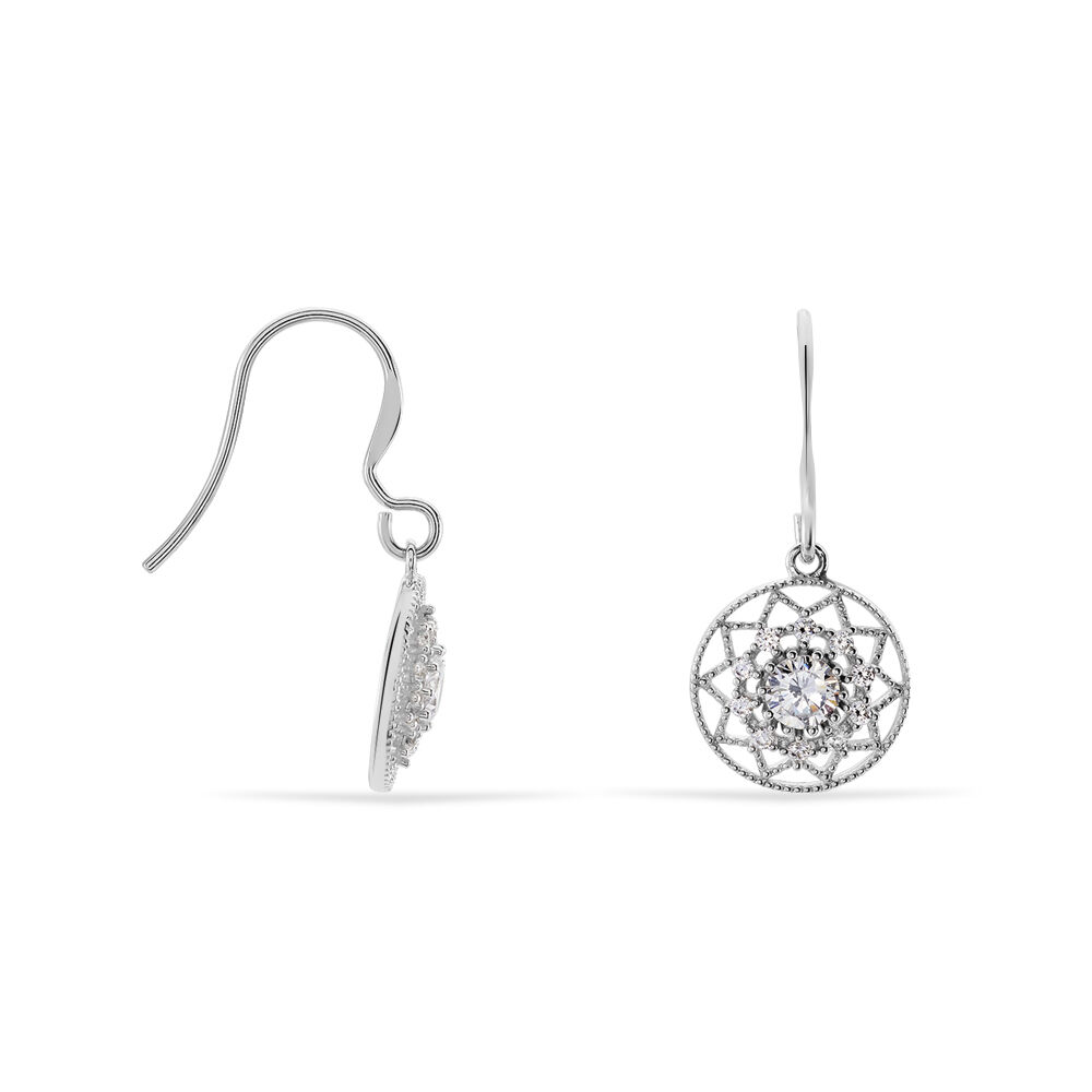Boucles D'oreilles Pendantes Cassandria Argent  Oxyde De Zirconium - Pendantes Femme | Marc Orian