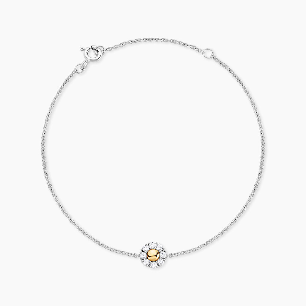 Bracelet Or Jaune Argent Blanc Oxyde De Zirconium - Bracelets cha&icirc;nes Femme | Marc Orian