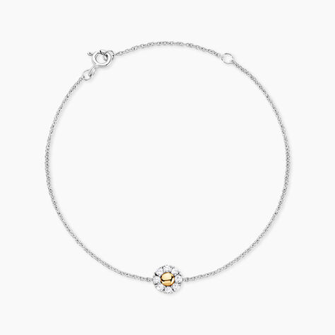 Bracelet Or Jaune Argent Blanc Oxyde De Zirconium - Bracelets cha&icirc;nes Femme | Marc Orian
