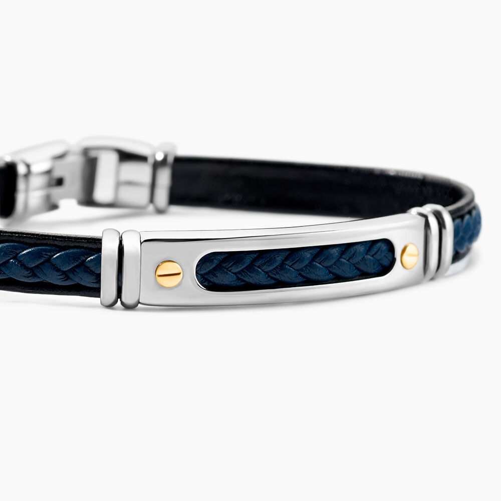 Bracelet Jourdan Cuir Bleu - Bracelets cuir Homme | Marc Orian