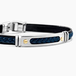 Bracelet Jourdan Cuir Bleu - Bracelets cuir Homme | Marc Orian